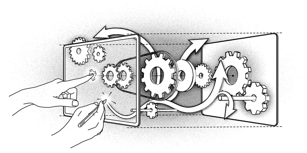illustration of tablet internals