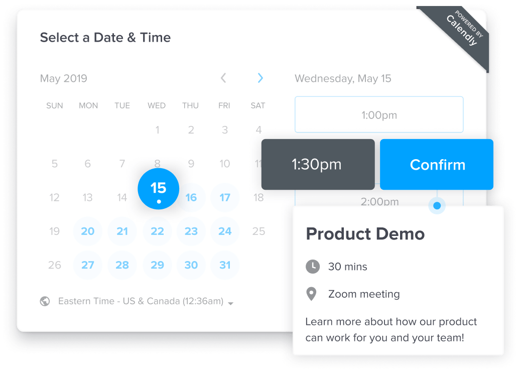 Calendly product shot