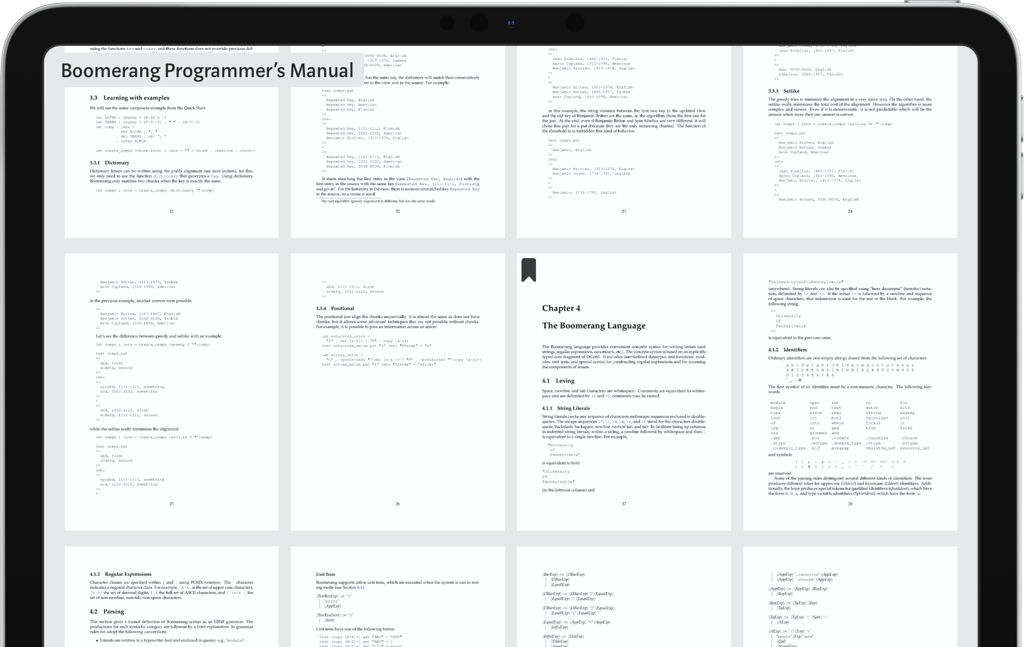 PDF with saved read position