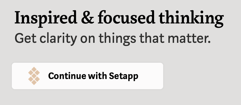 Log in with Setapp