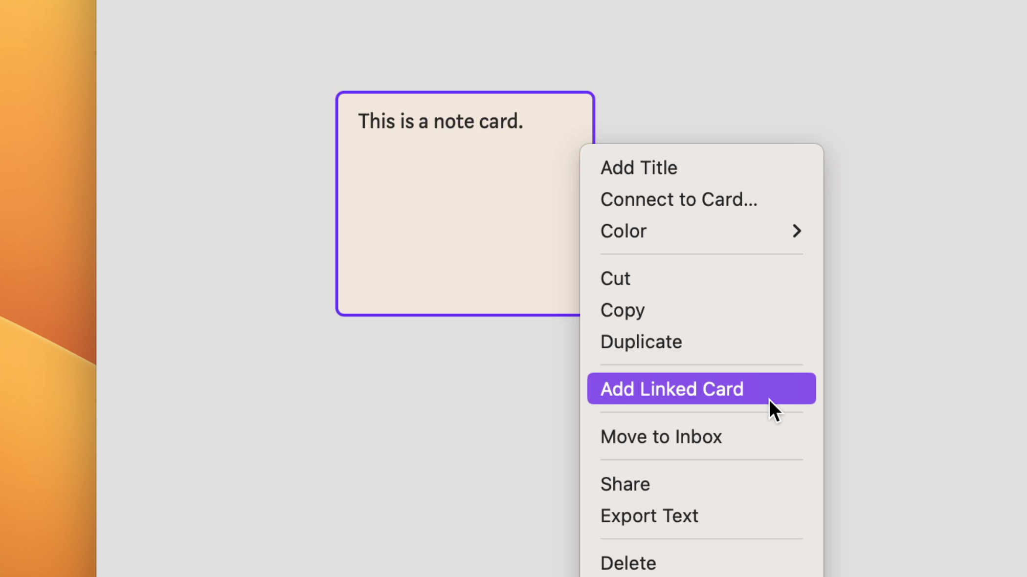 Add linked card