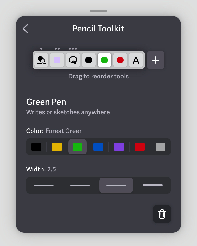 screenshot of Pencil Toolkit