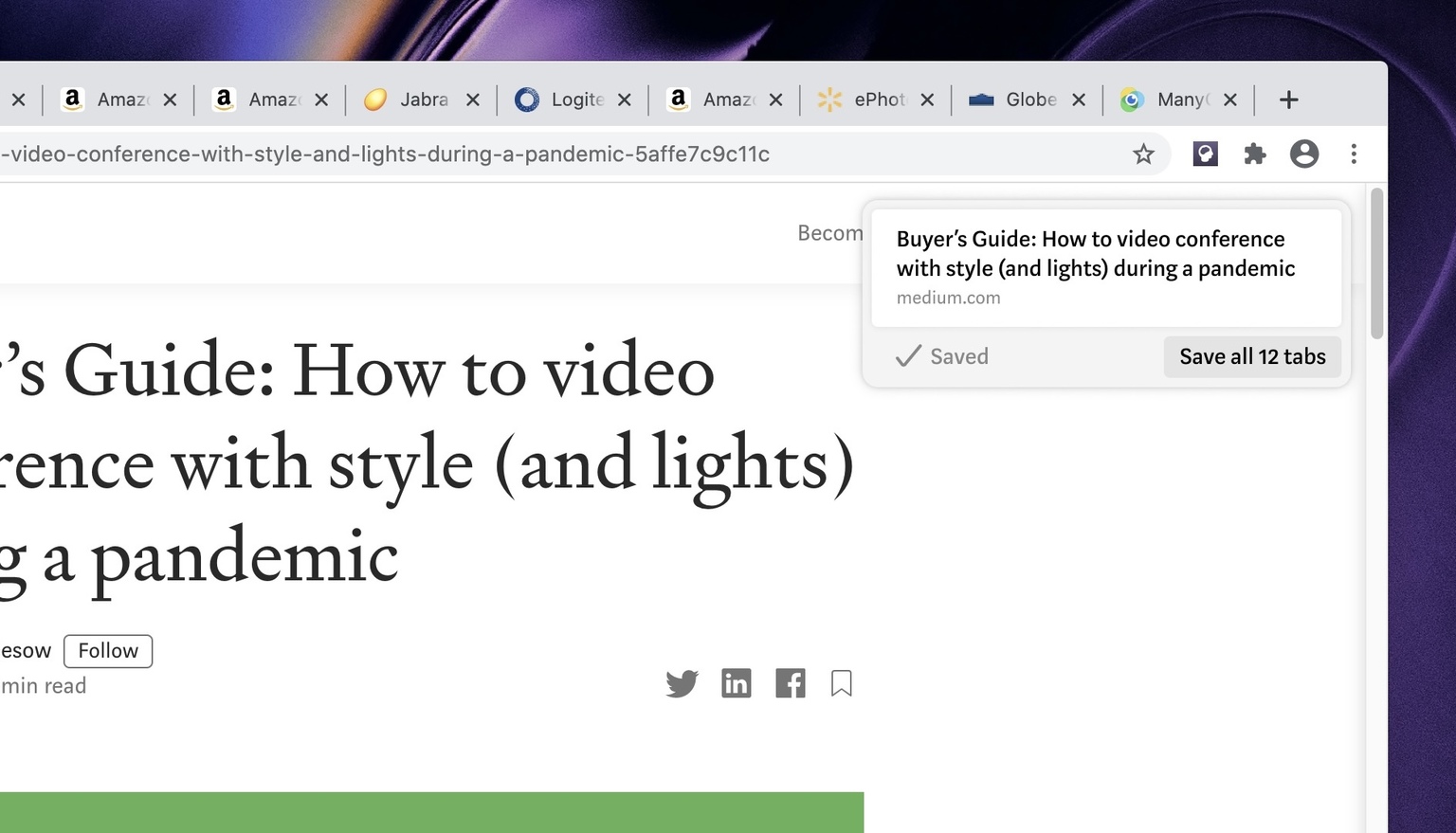 example of how the Muse browser extension will look#